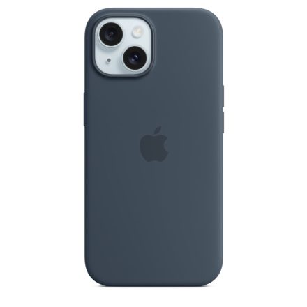 Apple iPhone 15 Szilikon tok - Storm Blue