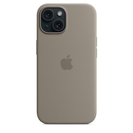 Apple iPhone 15 Szilikon tok - Clay