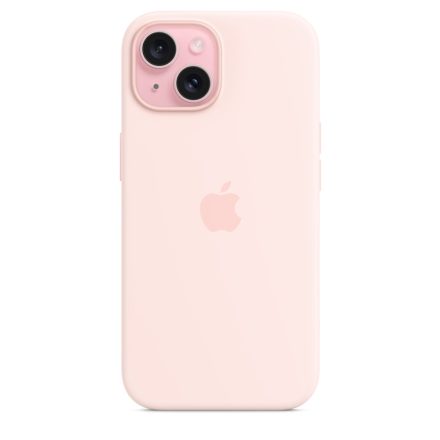 Apple iPhone 15 Szilikon tok - Light Pink