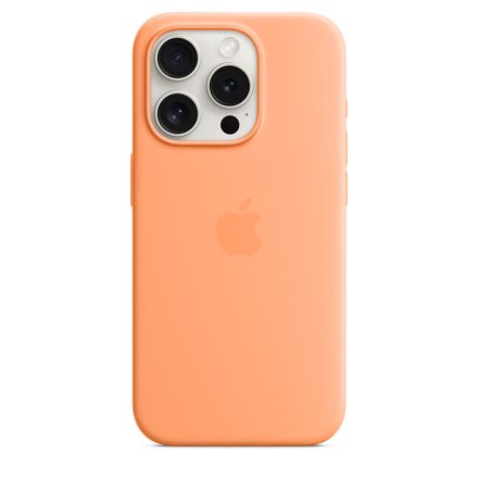 Apple iPhone 15 Pro Szilikon tok - Orange Sorbet