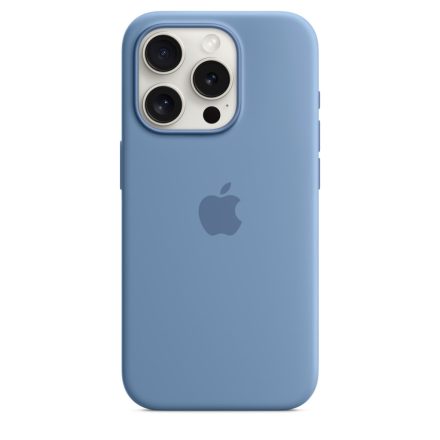 Apple iPhone 15 Pro Szilikon tok - Winter Blue