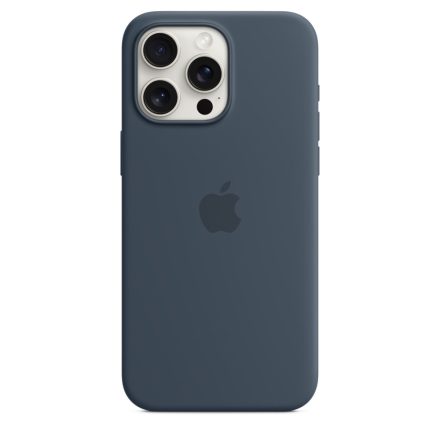 Apple iPhone 15 Pro Max Szilikon tok - Storm Blue