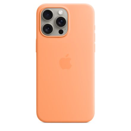 Apple iPhone 15 Pro Max Szilikon tok - Orange Sorbet