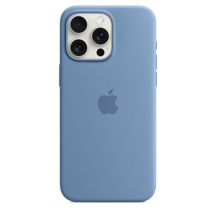 Apple iPhone 15 Pro Max Szilikon tok - Winter Blue