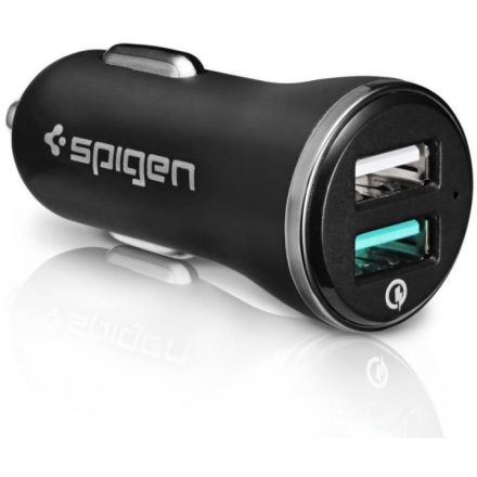 Spigen Essential QC 3.0 F27QC Dual USB Szivargyújtós töltő