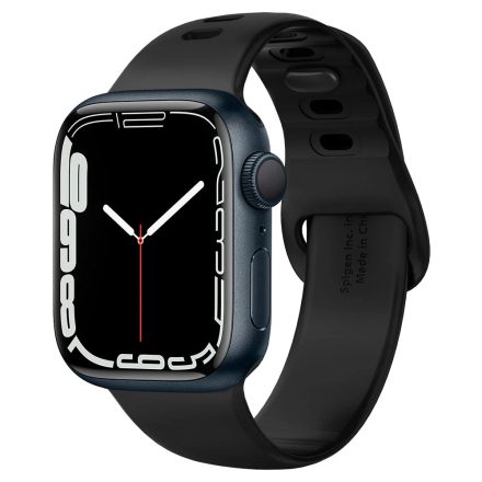 Spigen Silicone Fit Apple Watch 49/45/44/42mm Szilikon Szíj - Fekete