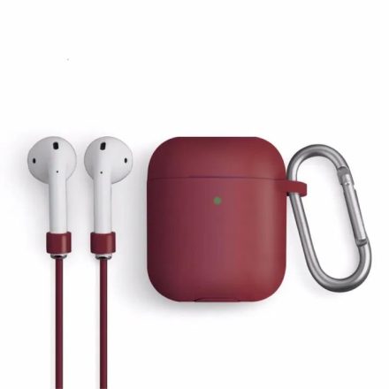 UNIQ Vencer Apple AirPods 1/2 Szilikon tok - Burgundy