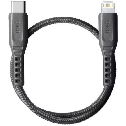 UNIQ Flex USB-C - Lightning Fonott Kábel 30cm - Szürke