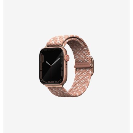 UNIQ Aspen Apple Watch 41/40/38mm Szövet Szíj - Rózsaszín/Fehér