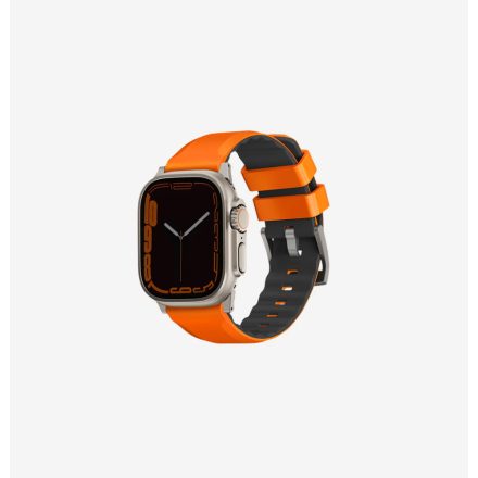 UNIQ Linus Apple Watch 49/45/44/42mm Szilikon Szíj - Narancs